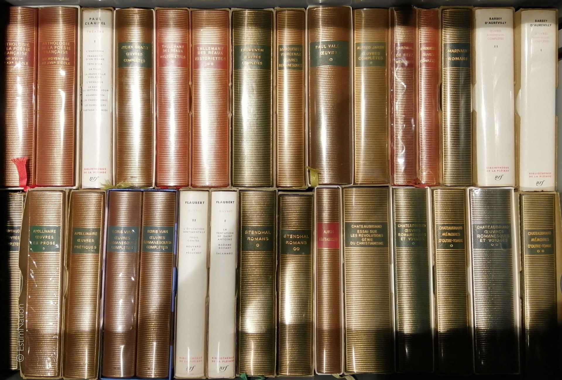 LIVRES - LA PLEIADE Réunion de 32 volumes de la bibliothèque de la Pléiade, édit&hellip;