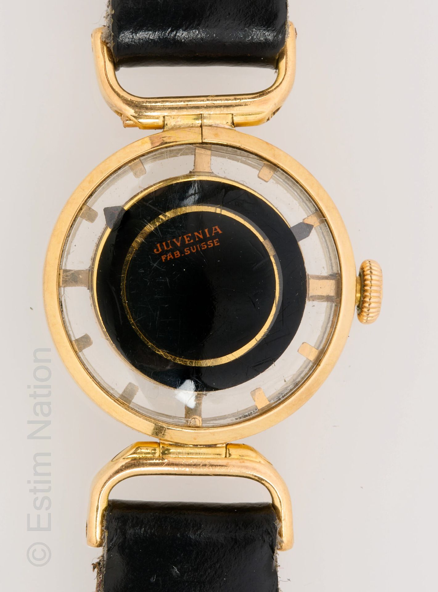 JUVENIA - VERS 1960 JUVENIA. Model "Mystère". 
Ladies' watch bracelet in 18K yel&hellip;