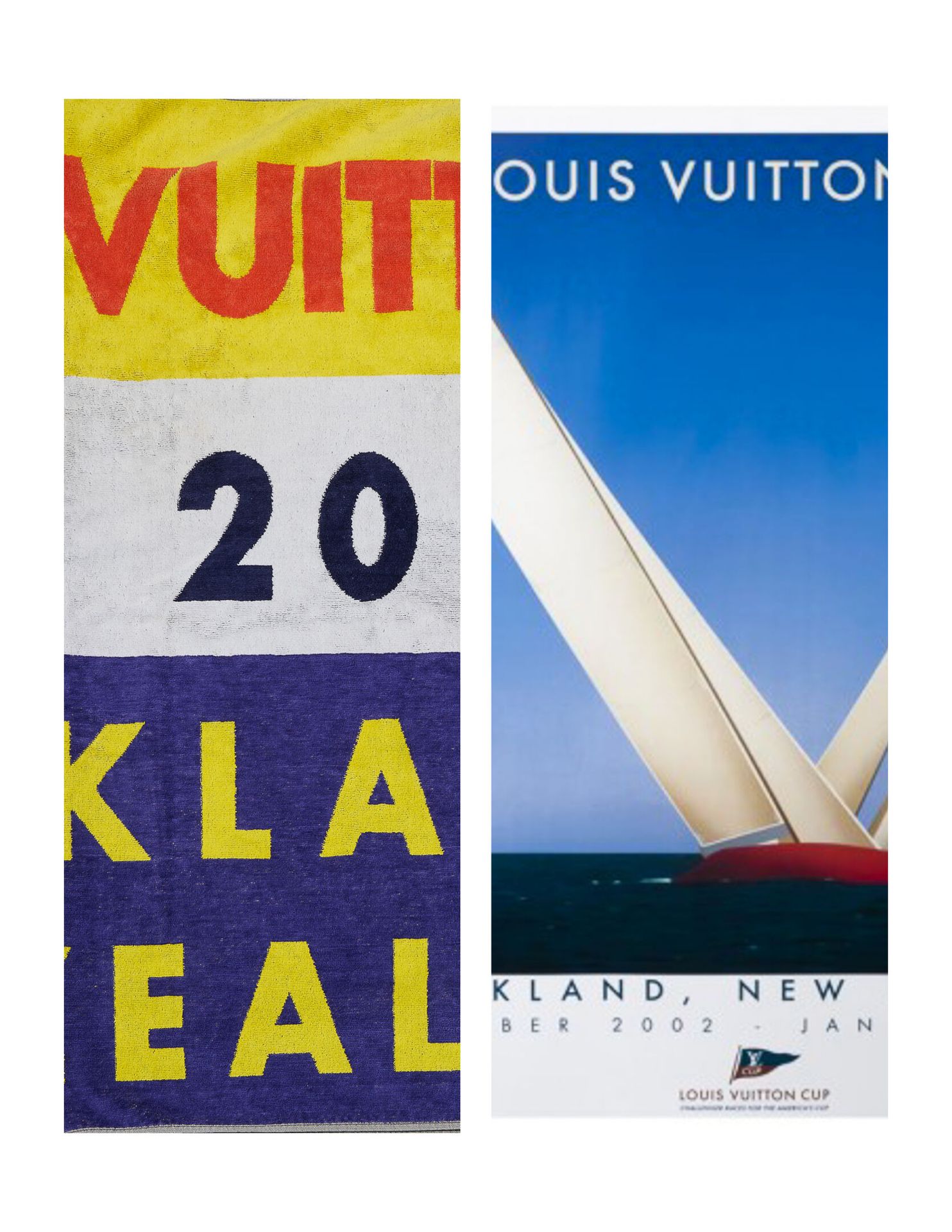 LOUIS VUITTON (édité pour la Cup 2003) Strandtuch aus Frottee mit Aufdruck "Auck&hellip;