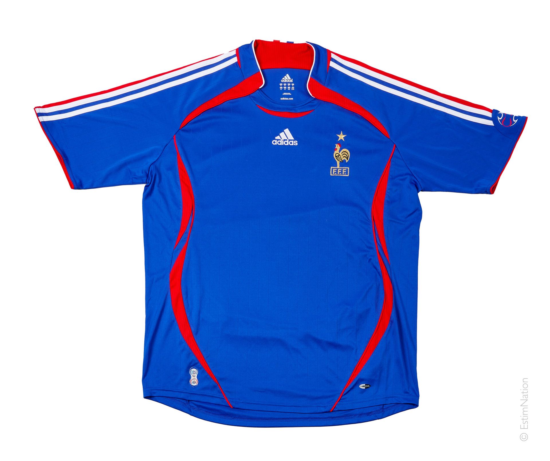 FIFA COUPE DU MONDE 2006 - ADIDAS 法国国家队官方球衣，带金星刺绣（T XL）。