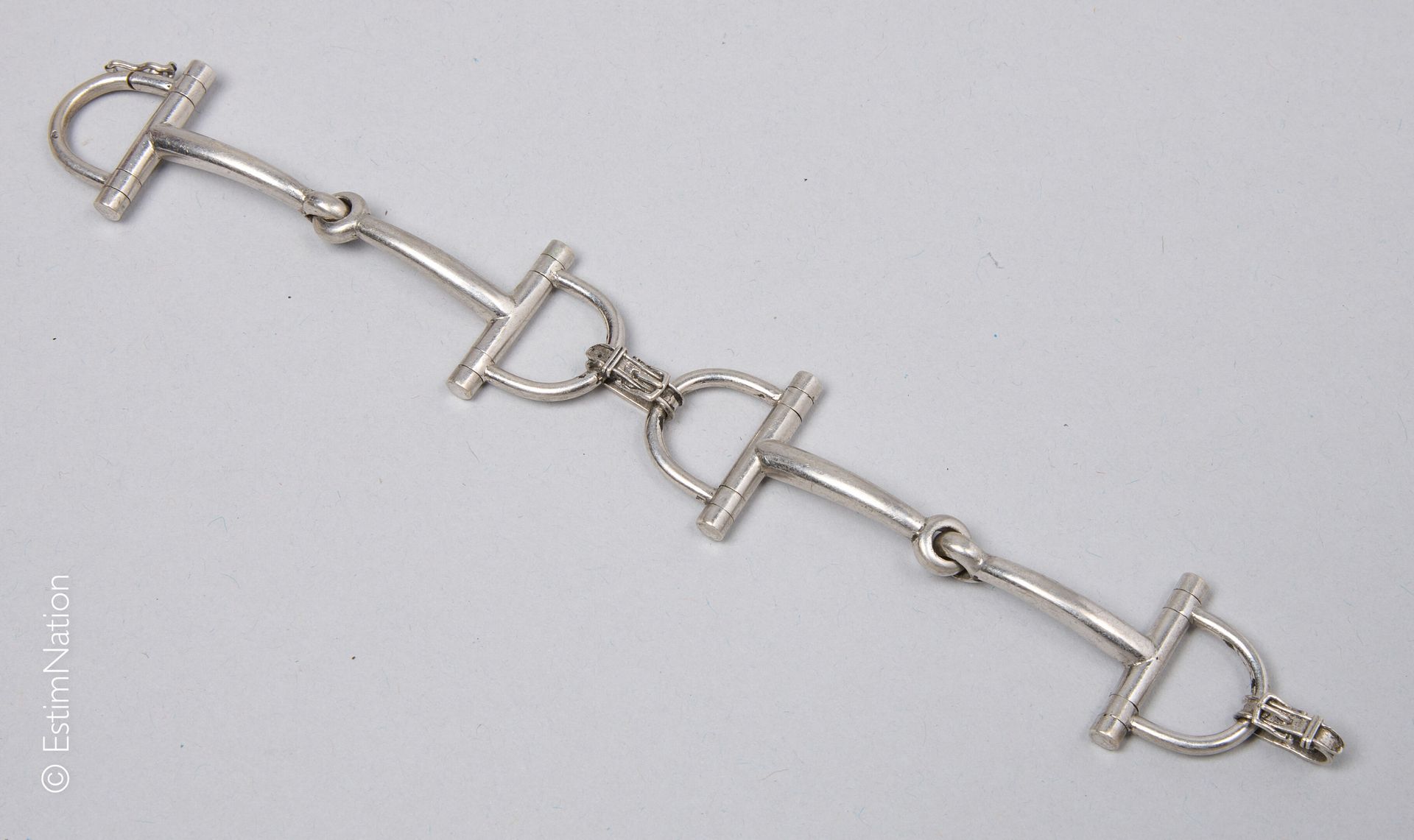 HERMES BRACELET featuring silver bits and straps 800/°° (weight: 39.2 g) (length&hellip;