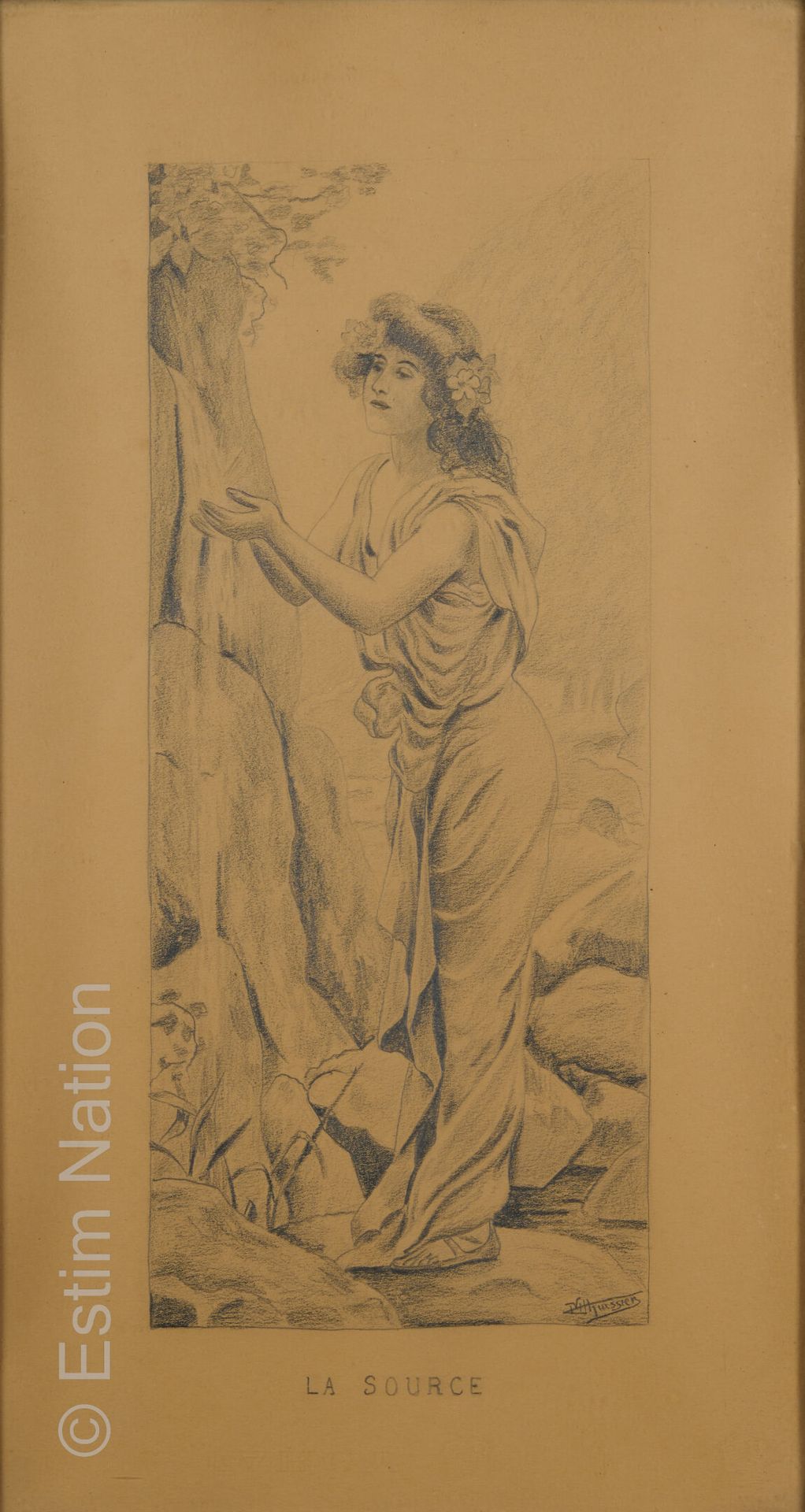 ART FRANCAIS CIRCA 1900 - DESSIN Ecole française, circa 1900

"La source"

Dessi&hellip;