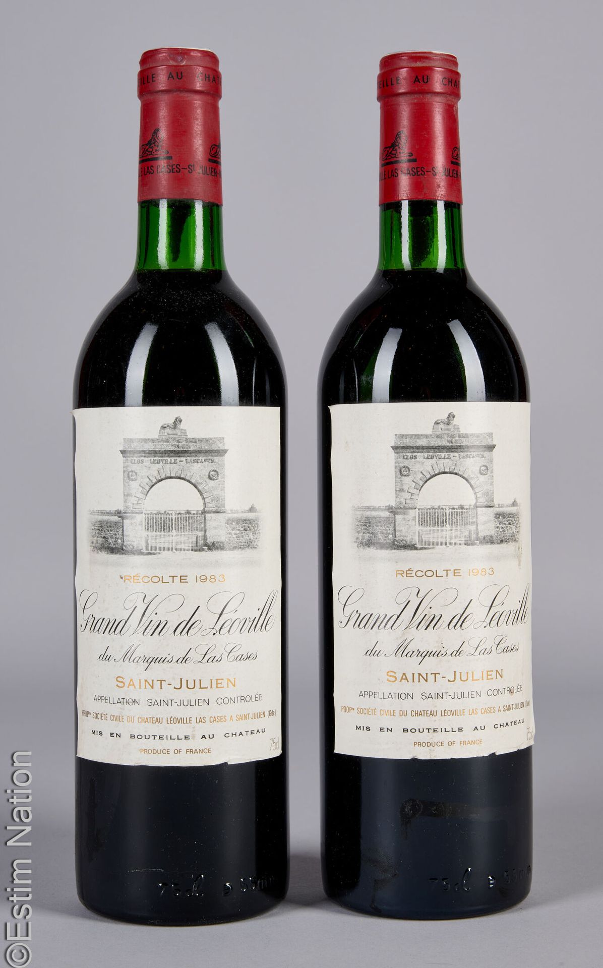 BORDEAUX 2 bouteilles CHÂTEAU LEOVILLE LAS CASES 1983 2e GC Saint-Julien
(N. Tlb&hellip;