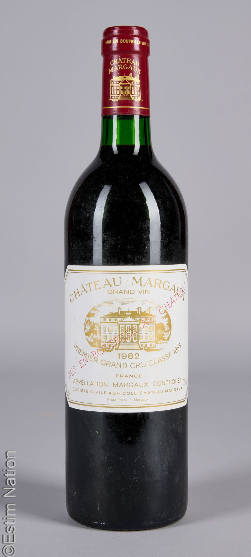 BORDEAUX 1 bouteille CHÂTEAU MARGAUX 1982 1er GCC Margaux
(N. Tlb, E. F, m)