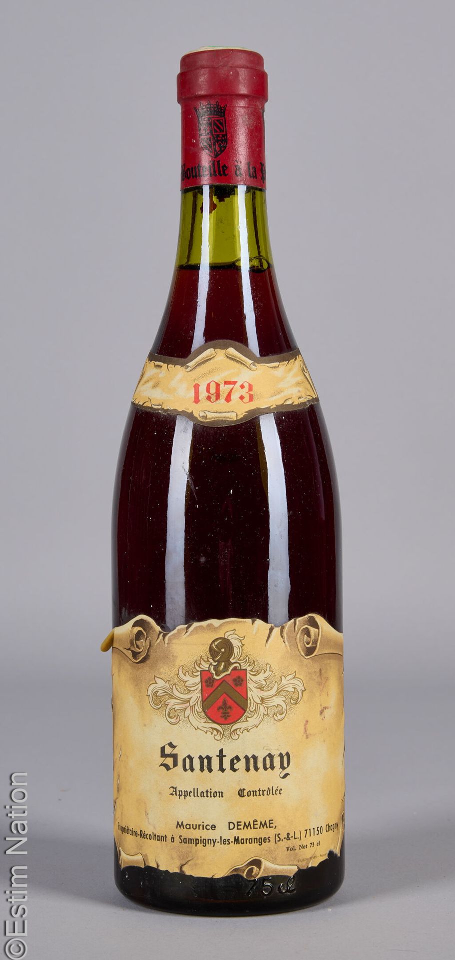 BOURGOGNE 1 bouteille SANTENAY 1973 Maurice Demême
(E. M)