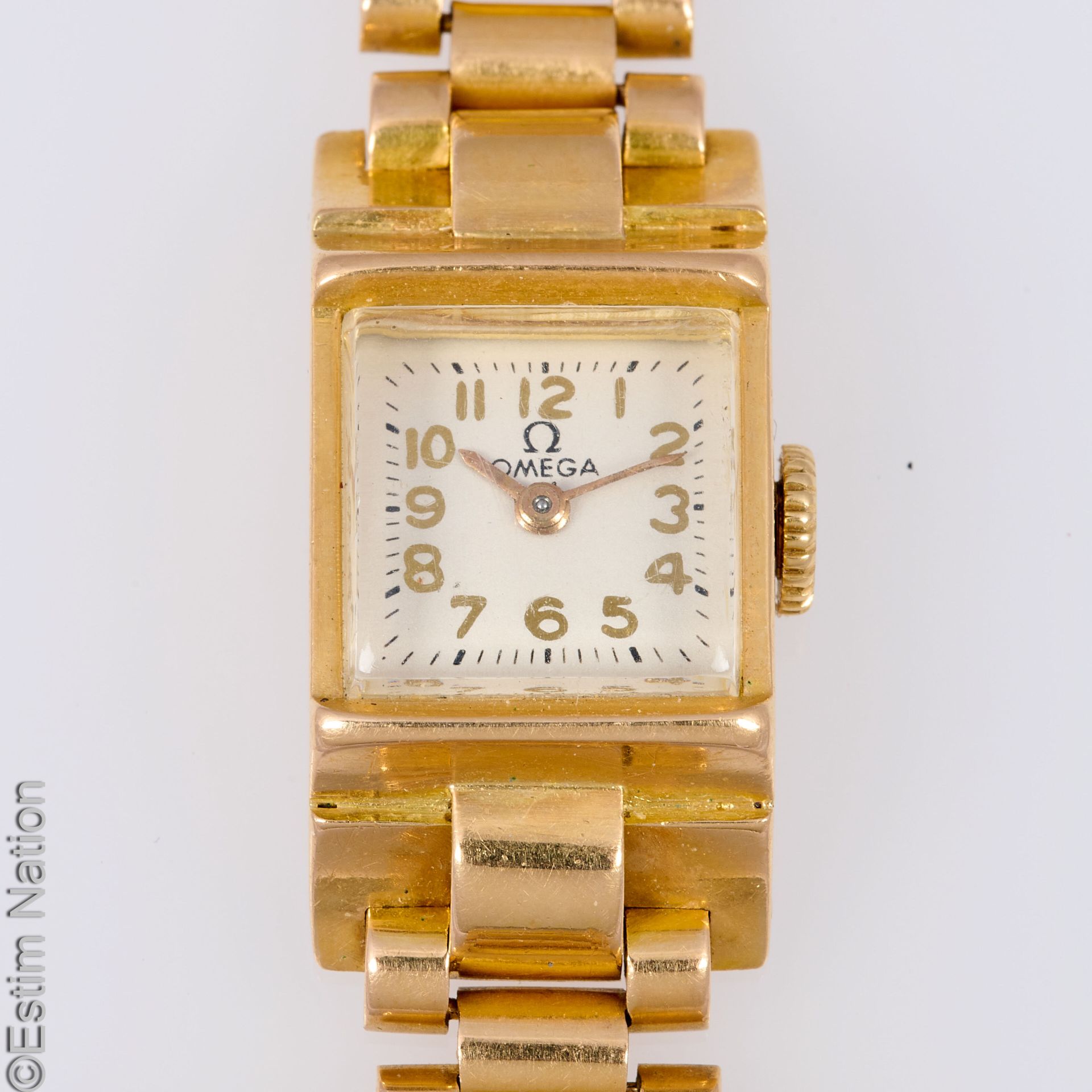 OMEGA - BRACELET MONTRE OMEGA - Bracelet montre de dame en or jaune 18K (750 mil&hellip;