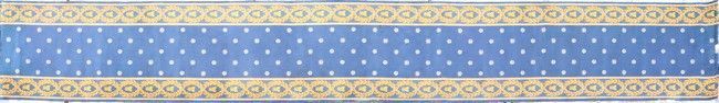 Null COULOIR OR STAIRCASE Mantel in royal blue wool velvet with suns and rosette&hellip;