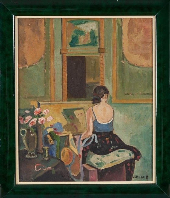 Null Ecole Française, vers 1920

La Leçon de piano 

Huile sur toile signée en b&hellip;