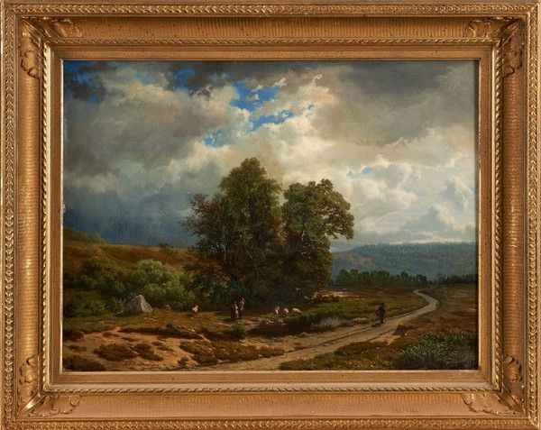 Null Jean-Baptiste KINDERMANS (1822-1876)

Lively country road

Oil on mahogany &hellip;