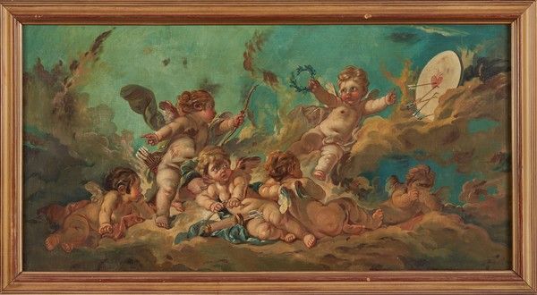 Null French school of the 19th century, after François BOUCHER

Putti, target of&hellip;
