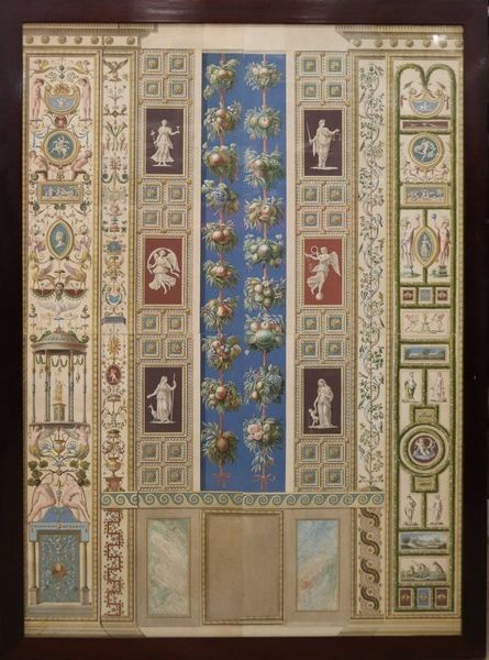 Null 意大利，19世纪末

18世纪末伊特鲁里亚风格的室内面板

四片叶子以黑色刻印，并以水彩和水粉精细地加强。

102 x 72.5厘米

(Coast&hellip;