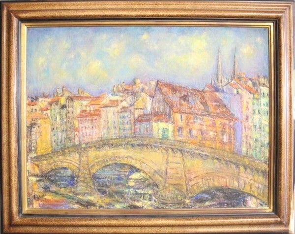 Null P. MAHUT (milieu du XXe siècle)

Pont du génie, Bayonne

Huile sur toile si&hellip;