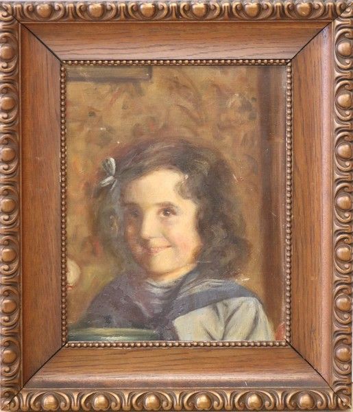 Null Ecole Française du début du XXe siècle 

Portrait de fillette au ruban bleu&hellip;