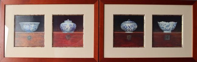 Null 在Arnie R.之后FISK (1949)

一套四种颜色的中国瓷器碗和壶的复制品。

34 x 56 cm

(玻璃下)



附：彩色复制品，表&hellip;