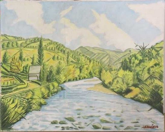 Null Pierre LANSALOT (1919-1989)

Baskische Landschaft, der Fluss Nive

Öl auf L&hellip;