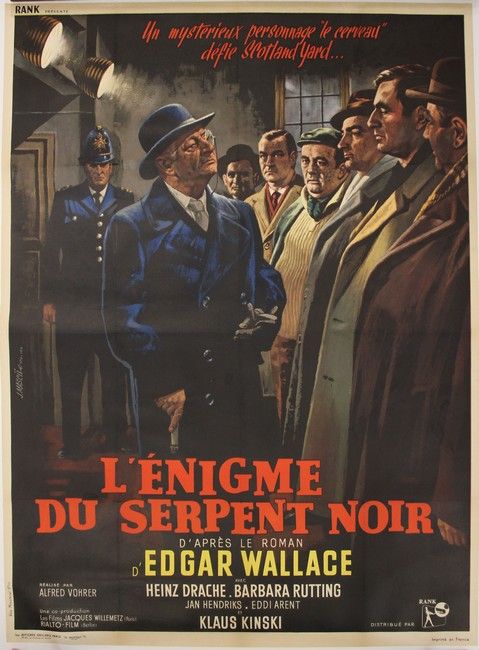 Null 黑蛇之谜

由Alfred Vohrer创作的电影原始海报，以Jean Mascii（1926-2003）为原型进行彩色平版印刷。

160 x 12&hellip;