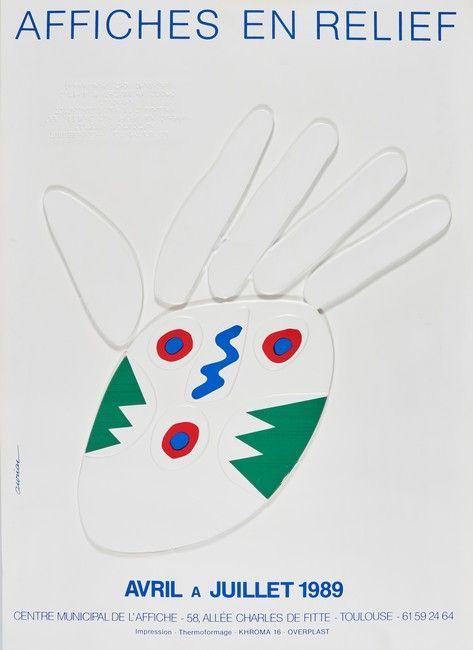 Null 雅克-奥里亚克 (1922-2003)

张开的手

为图卢兹市立交通中心印制的石版印刷的半刚性和热成型的浮雕海报，在版上签名。

79 x 58 c&hellip;