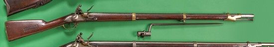 Null FUSIL A SILEX DE VOLTIGEUR, type 1816
Canon rond, à méplat au tonnerre. Gar&hellip;
