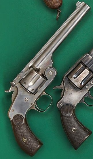 Null SMITH & WESSON REVOLVER, No. 3, 6-shot, cal. 38 approx.
Round barrel with m&hellip;
