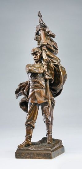 Null Nach Aristide CROISY (1840-1899
)Das Vaterland 
Bronzeabguss mit brauner Pa&hellip;