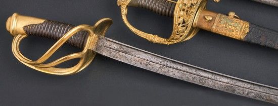 Null SABRE DE CAVALERIE LÉGÈRE, modèle 1822
Poignée recouverte de cuir (manque l&hellip;