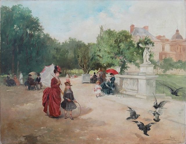 Null 文森特-德-帕雷德(1845-1903)

卢森堡花园，1888年

布面油画，右下方有签名和日期。

74 x 90厘米

(不含框架)