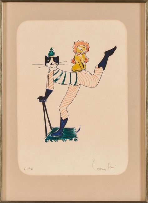 Null Léonor FINI (1908-1996)

Le chat en tenue 

Les chats cirque

Deux épreuves&hellip;