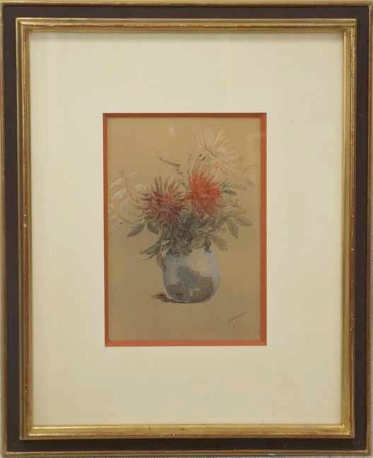 Null 作者：WEMEL（20世纪）

一束花

水彩画，右下方有签名。

21 x 14,5 cm