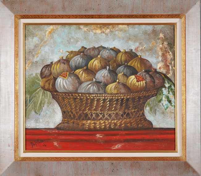 Null DE SAINTE-CROIX (20世纪)

一篮子无花果

布面油画，左下方有签名。

46 x 55厘米