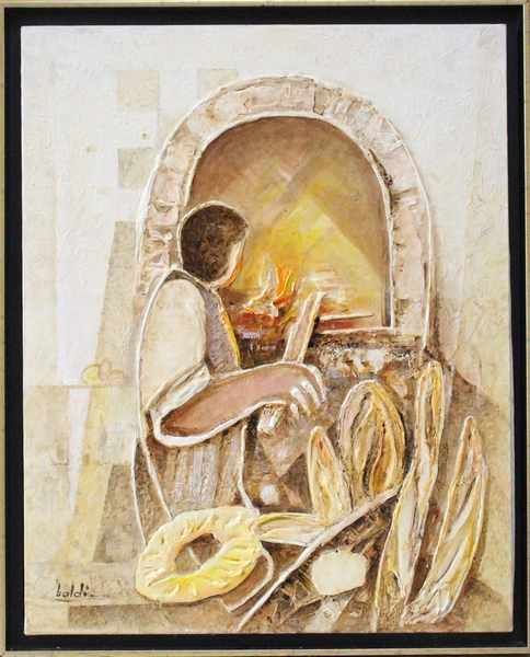 Null 皮埃尔-拉巴迪，人称巴尔迪（1919-2022）。
面包
布面油画，左下方有签名，背面有标题和日期2011。
92 x 73 cm
(装在一个黑色的美&hellip;