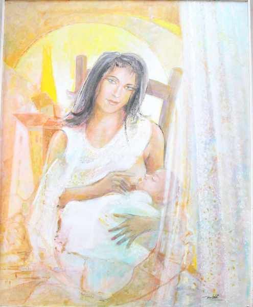 Null 皮埃尔-拉巴迪，人称巴尔迪（1919-2022）。
母亲
布面油画，右下方有签名，背面有标题。
146 x 114 厘米