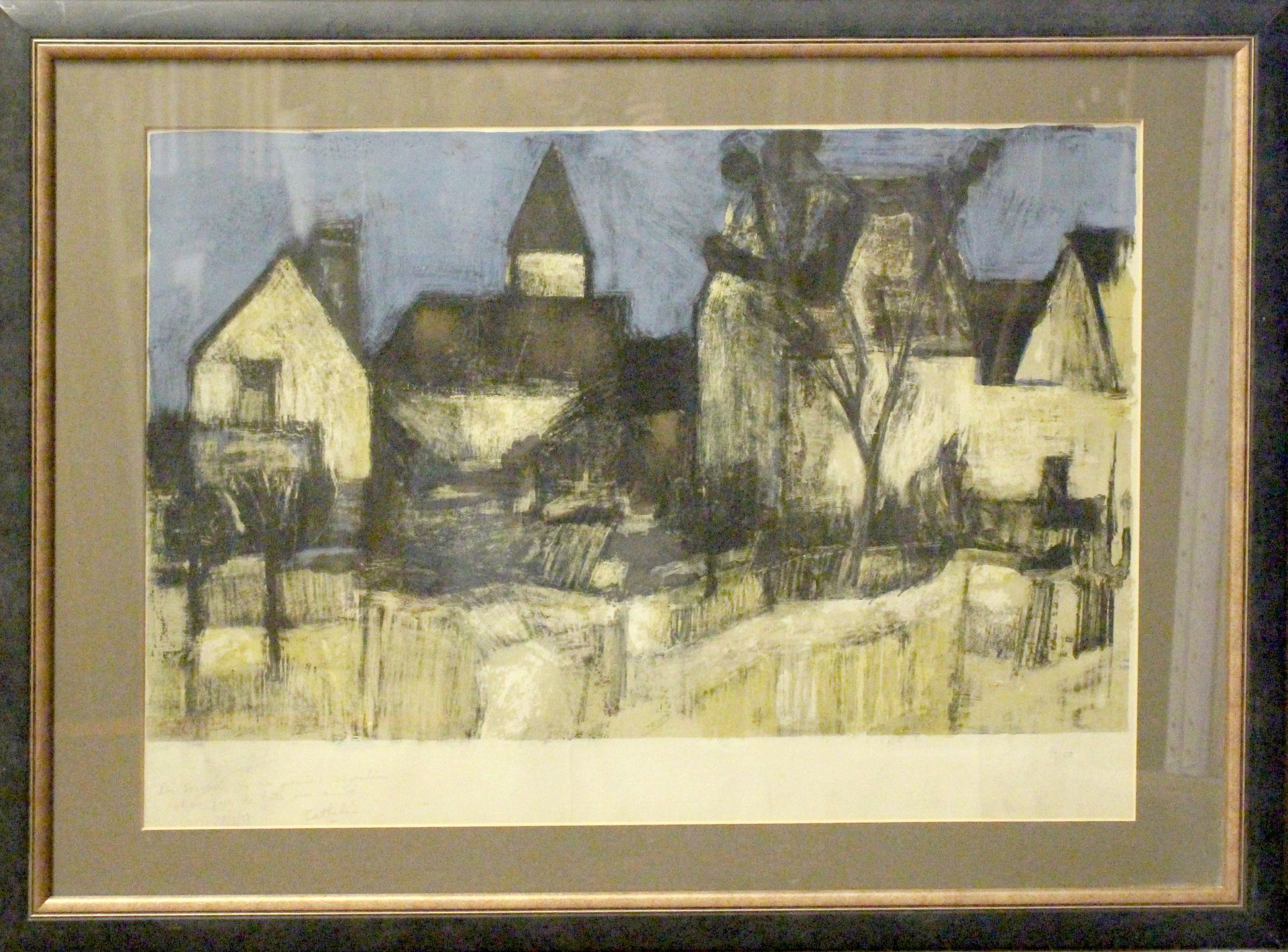 Null Bernard CATHELIN (1919-2004)
Village dans la nuit
Lithographie signée, daté&hellip;