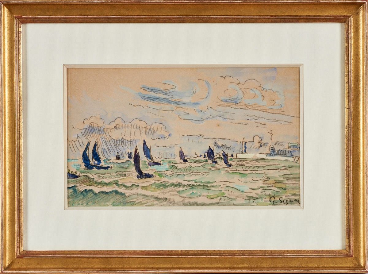 Null 保罗-西格纳克（1863-1935）
帆船赛，约 1920 年
水彩画，右下方有签名。
21 x 33.4 厘米

出处 ：
私人收藏，布洛涅-比扬古&hellip;