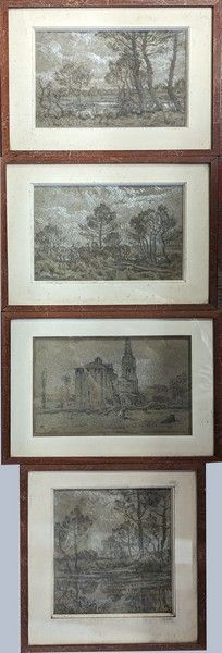 Null Ferdinand AUSQUICHOURY (XIX-XX secolo)
Paesaggi delle Lande
SET DI QUATTRO &hellip;