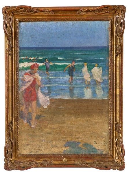 Null Henri Achille ZO (1873-1933)
Scène de bain de mer
Huile sur toile signée en&hellip;