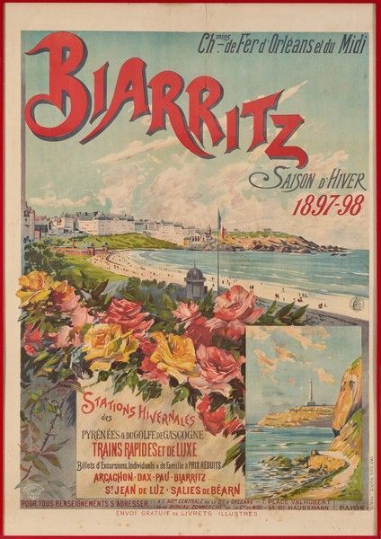 Null BIARRITZ Saison d'Hiver 1897-98
AFFICHE originale lithographiée en couleur &hellip;