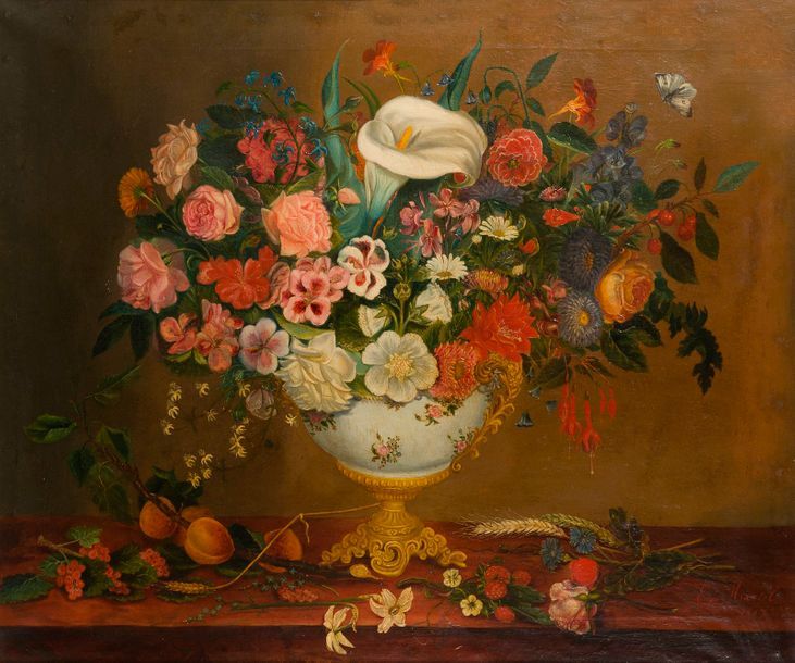 E. De MARTEL (XIXème siècle) Nature morte aux fleurs

Huile sur toile. Signé et &hellip;