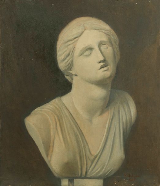 ECOLE FRANCAISE DU XIXème siècle Bustes à l'antique

Paire d'huiles sur toile. P&hellip;
