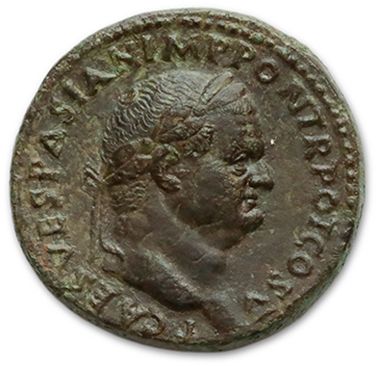 Null TITUS (79-81)
Sesterce. Rome (75).
Sa tête laurée à droite. R/ La Fortune d&hellip;