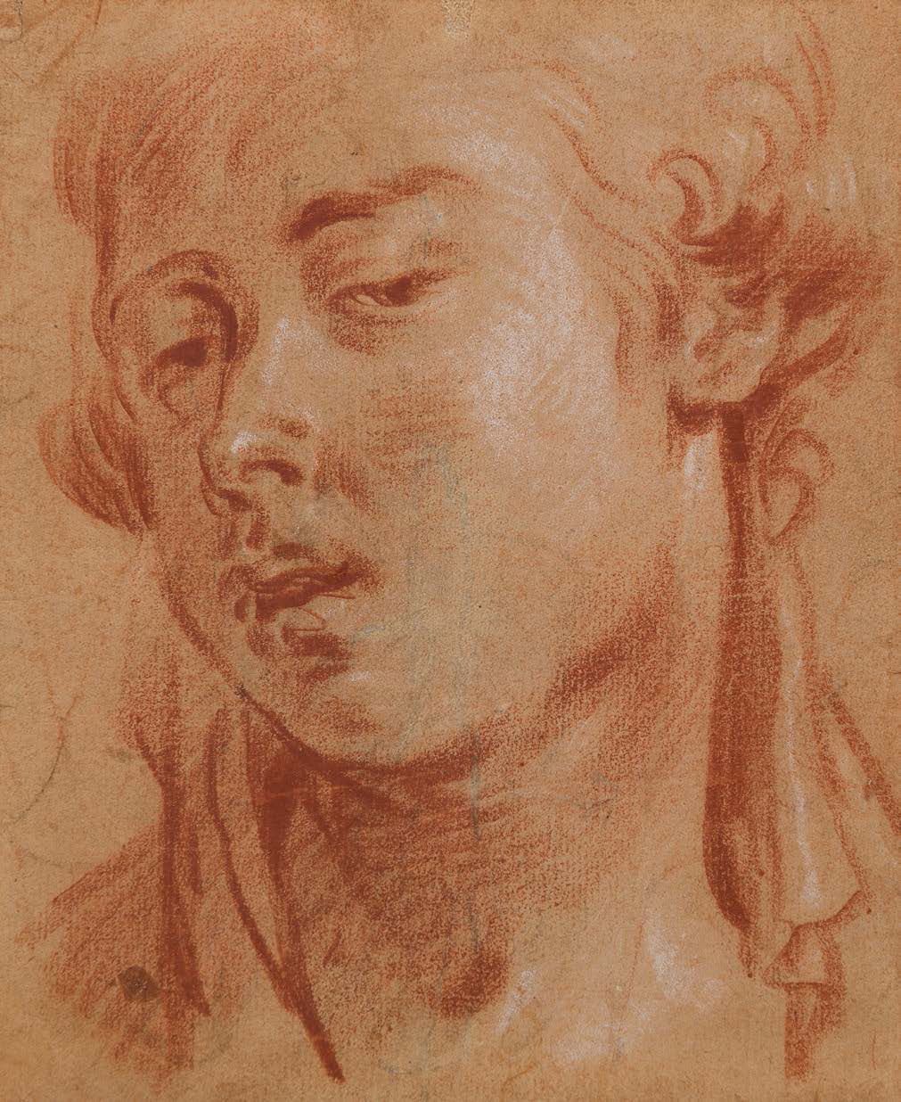 Jan Anton GAREMIJN (Bruges 1712 - 1799) Cabeza de hombre
Sanguina, piedra negra &hellip;