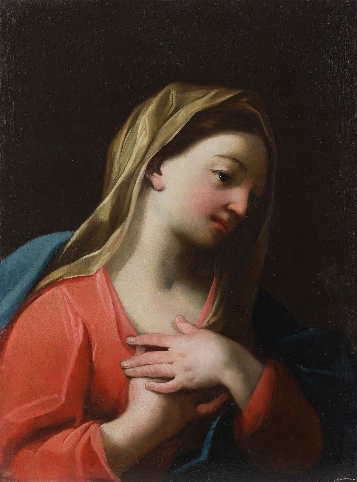 Girolamo PESCI (Rome 1679 - 1759) Vierge de l'Annonciation
Toile 66 x 49 cm
Sans&hellip;
