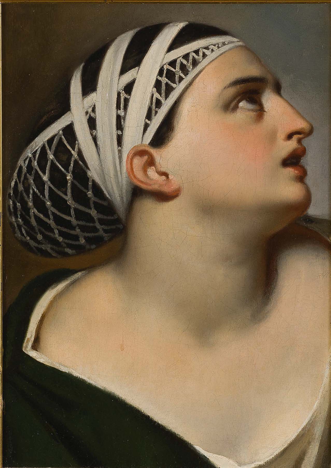 Joseph Désiré COURT (Rouen 1797 - Paris 1865) Studio di una testa di donna
Tela &hellip;