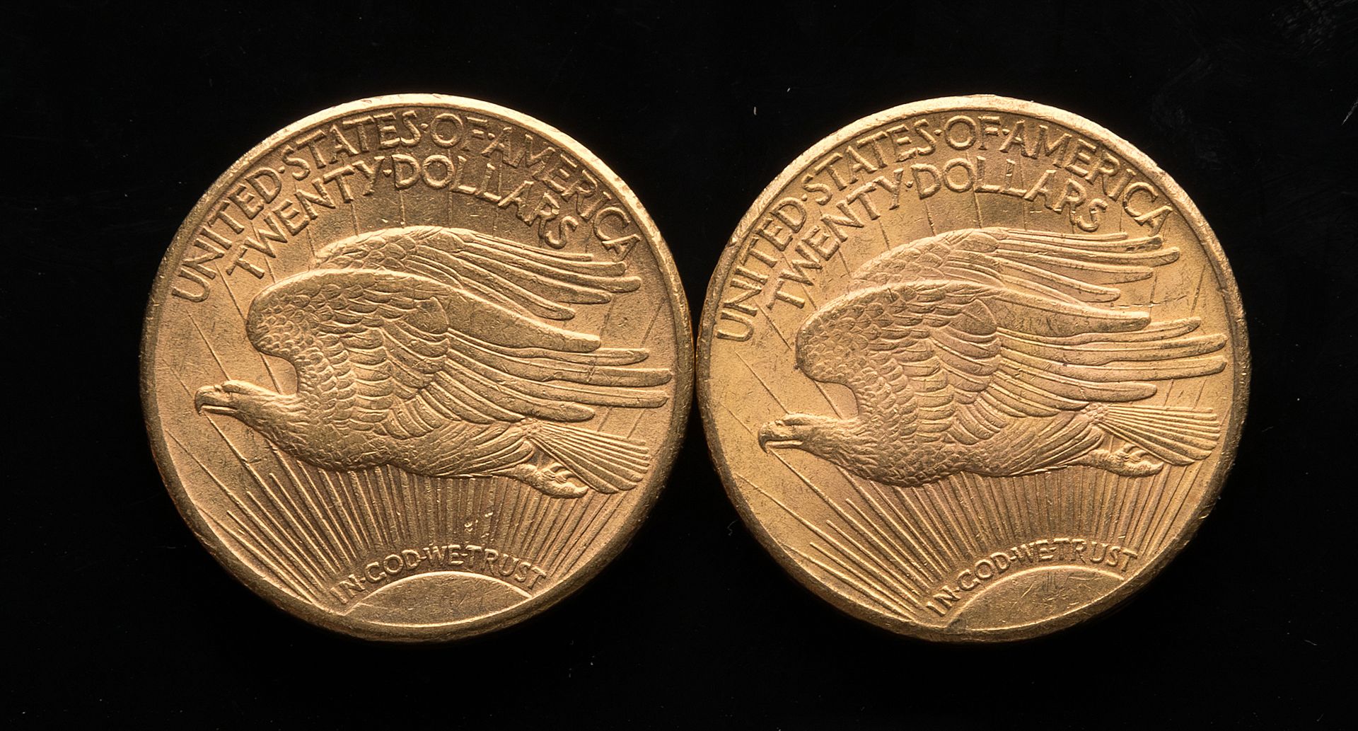 Null 
[Due monete da 20 dollari statunitensi del 1914 e del 1924.



Peso: 66,87&hellip;