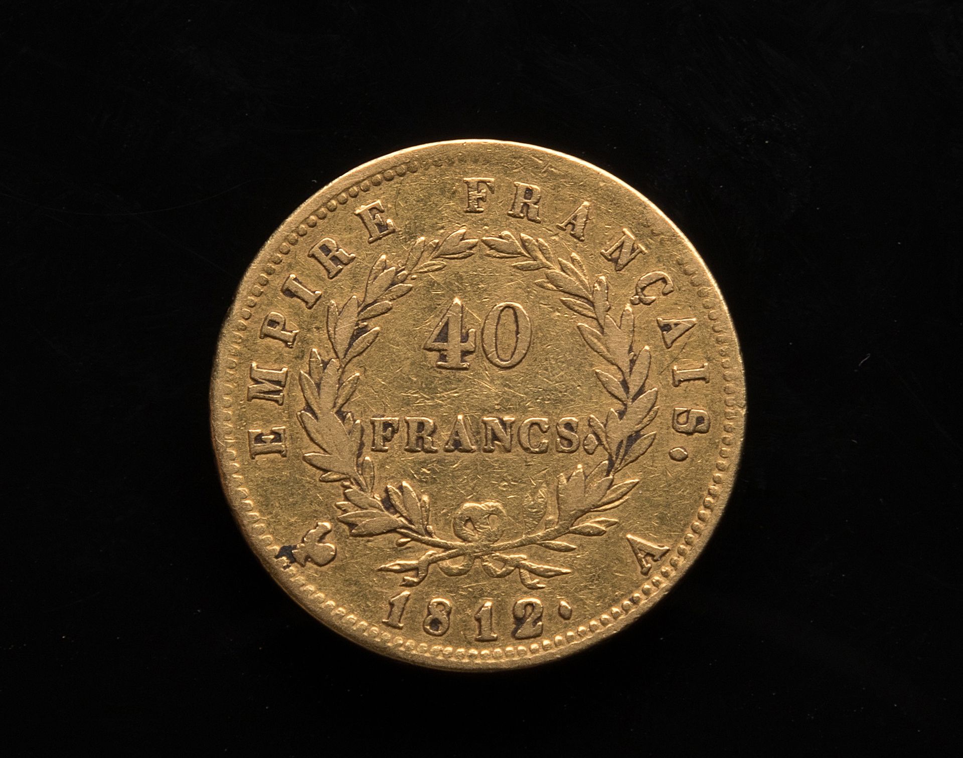 Null 
[SALE FROM PHOTO AND DESIGNATION] 40 Francs Goldmünze Napoleon, Kopf lauré&hellip;