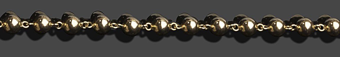 Null 18K（750）黄金项链，由一连串的黄金空心坯组成。
长度 : 45 cm
毛重 : 22,48 g