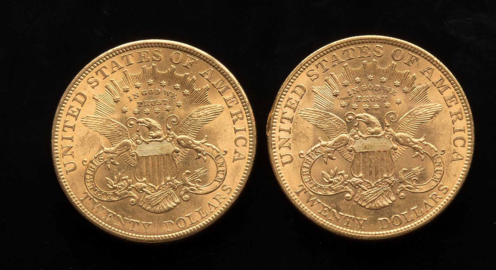 Null 
[Due monete da 20 dollari USA del 1904 e del 1904.



Peso: 66,88 g