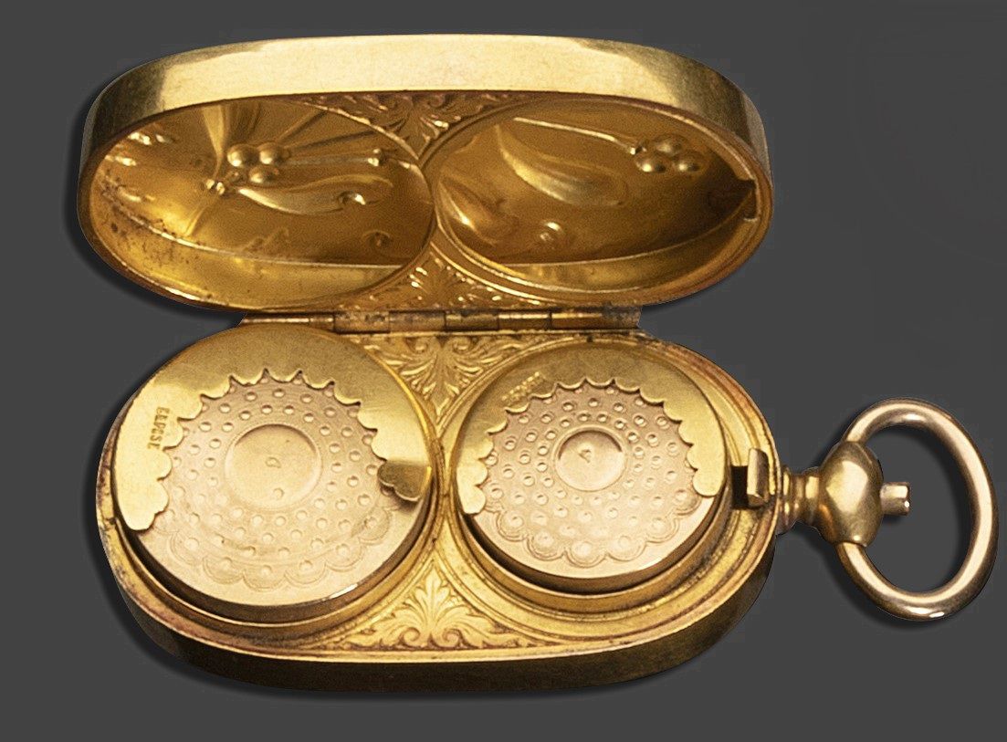 Null Porte louis d'or en or jaune 18K (750) a deux compartiments pour les 20 fra&hellip;