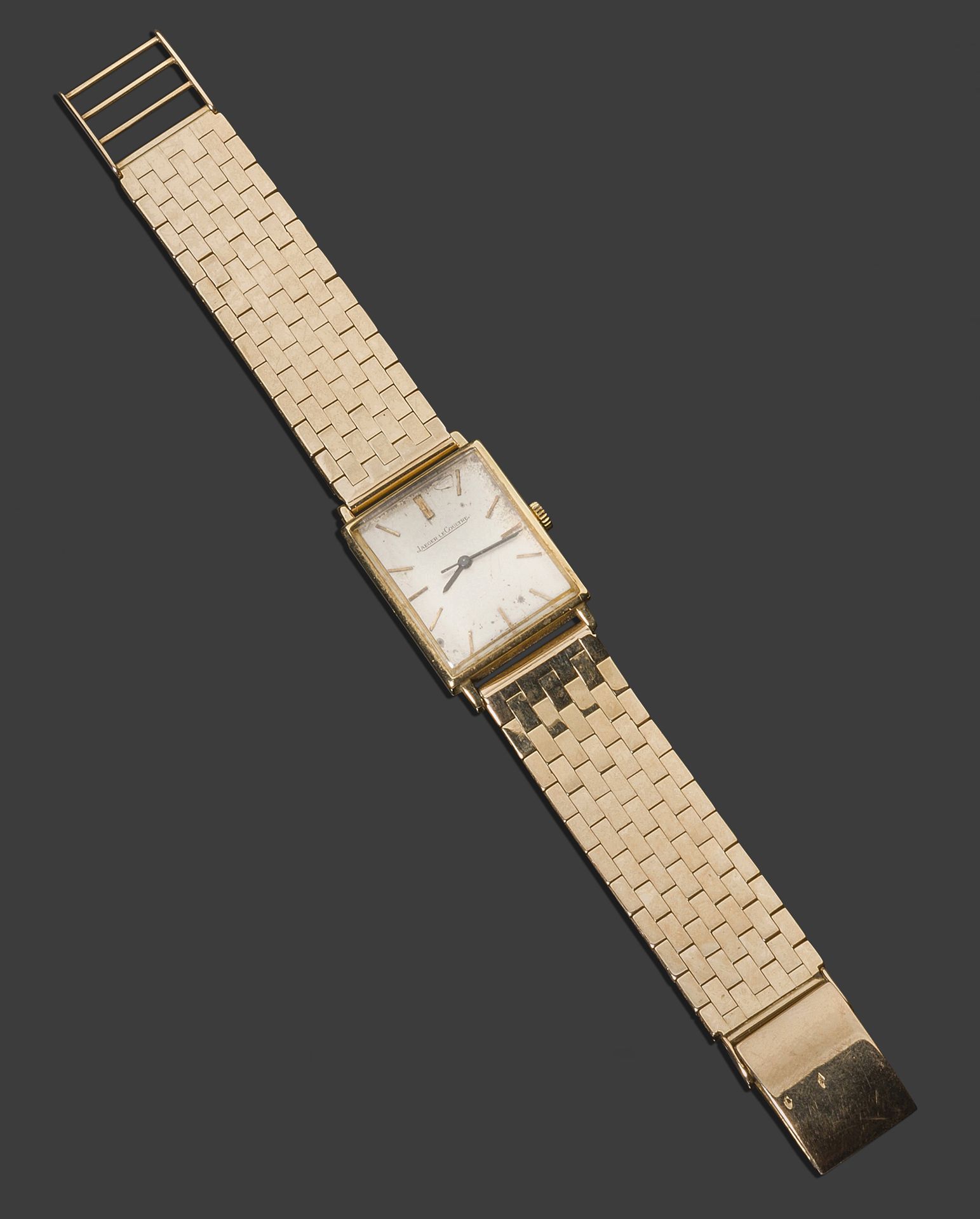 JAEGER Le COULTRE Reloj de hombre con brazalete flexible en oro de 18 quilates.
&hellip;