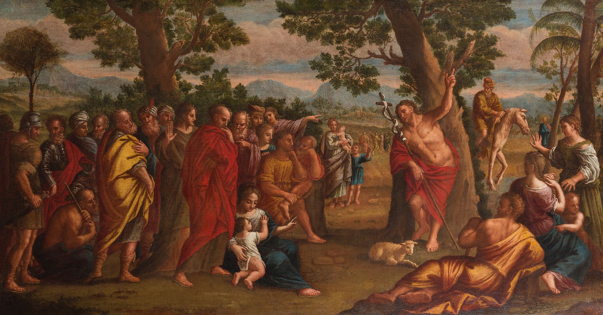 Null 17世纪末的法国学校

施洗者圣约翰的布道

布面油画

63 x 119 cm