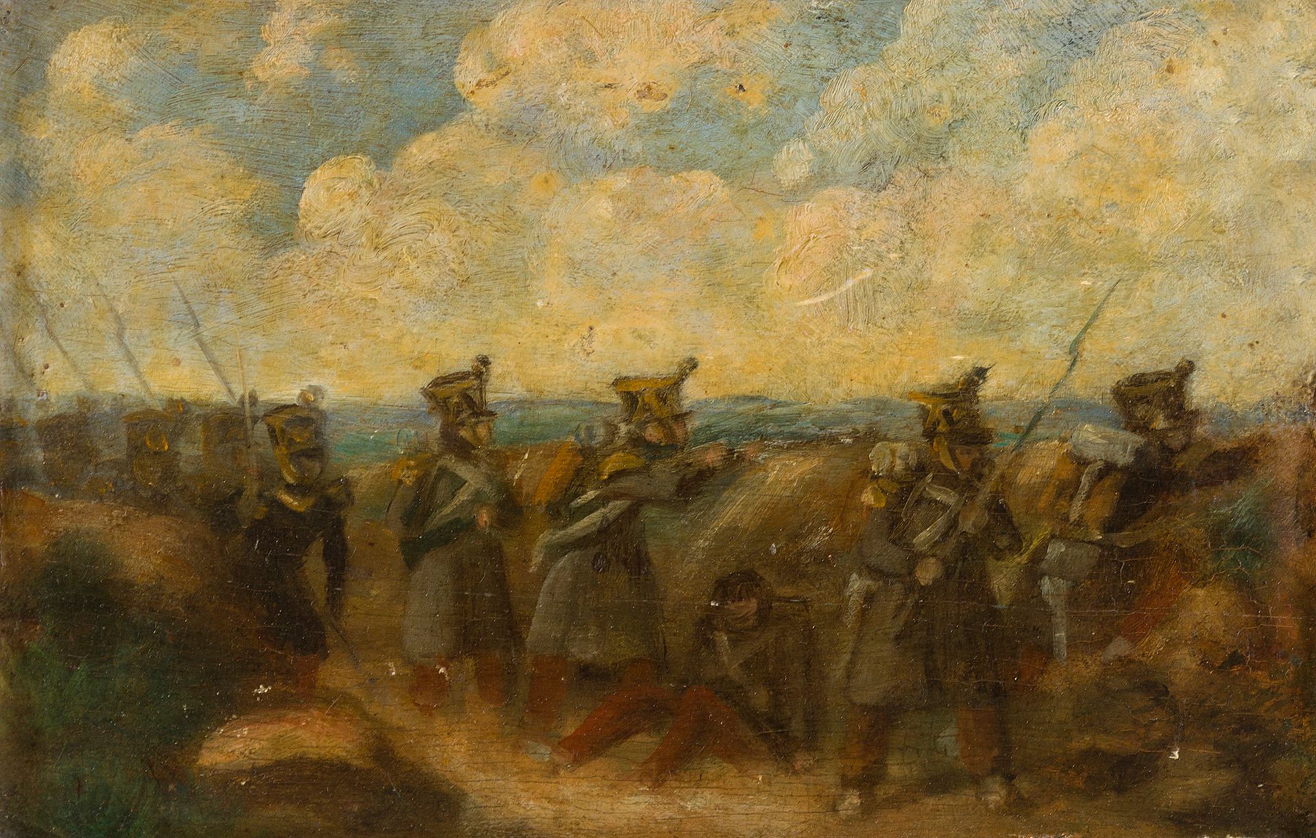 Null 19世纪的法国学校

战壕里的士兵们

安装在面板上的纸张

13.5 x 19.5厘米